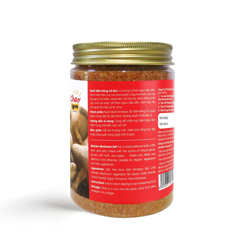Muối Nấm Đông Cô Rim Chay Hũ 300g - Shiitake Mushroom Salt