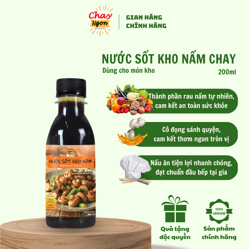 Nước Sốt Kho Nấm Chay Ngon Hùng Phát 200ml - Mushroom Sauce