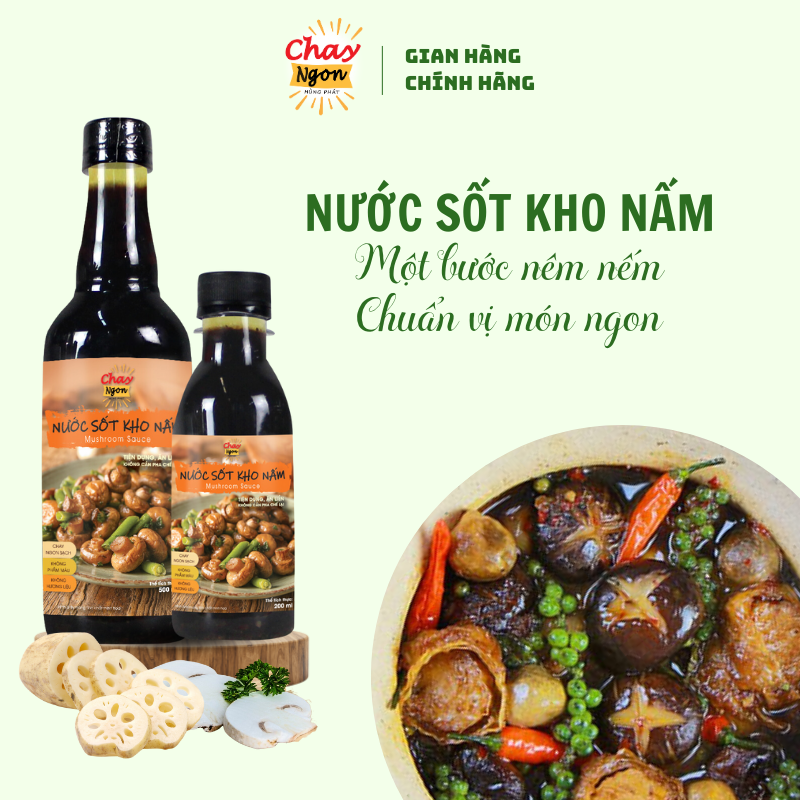 Nước Sốt Kho Nấm Chay Ngon Hùng Phát 200ml - Mushroom Sauce