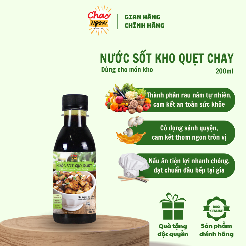Nước Sốt Kho Quẹt Chay Ngon Hùng Phát Chai 200ml - Vegetables & Chilli Sauce