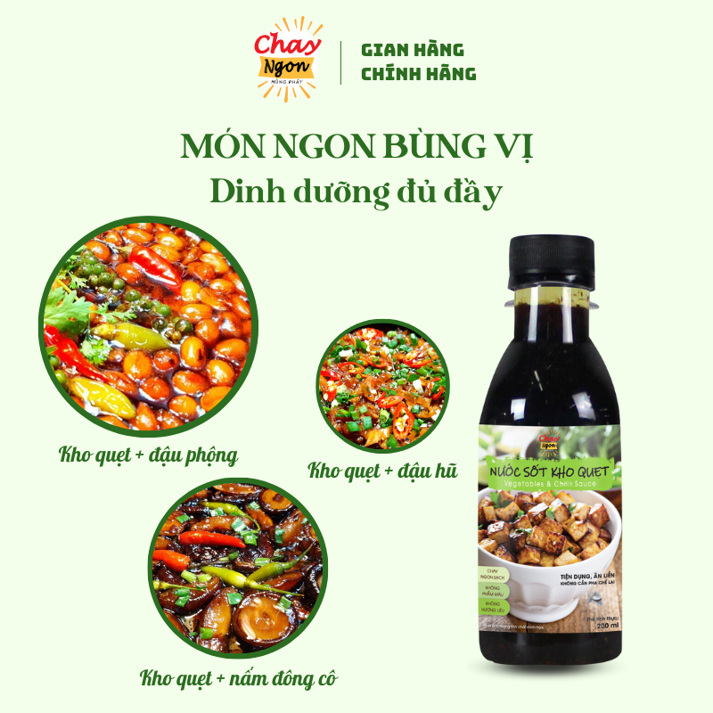 Nước Sốt Kho Quẹt Chay Ngon Hùng Phát Chai 500ml - Vegetables & Chilli Sauce