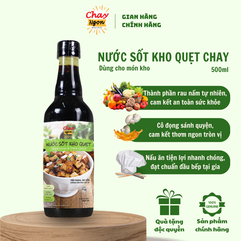Nước Sốt Kho Quẹt Chay Ngon Hùng Phát Chai 500ml - Vegetables & Chilli Sauce