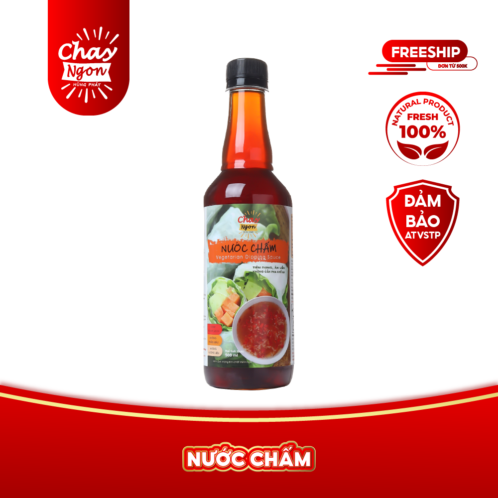 Nước Chấm Chay Ngon Hùng Phát Chai 500ml [Đổ Ra Là Dùng Tiện Lợi Vô Cùng] - Vegetarian Dipping Sauce