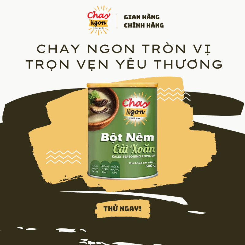 Bột Nêm Chay Chiết Xuất Cải Xoăn Hộp 500g - Kales Seasoning Powder