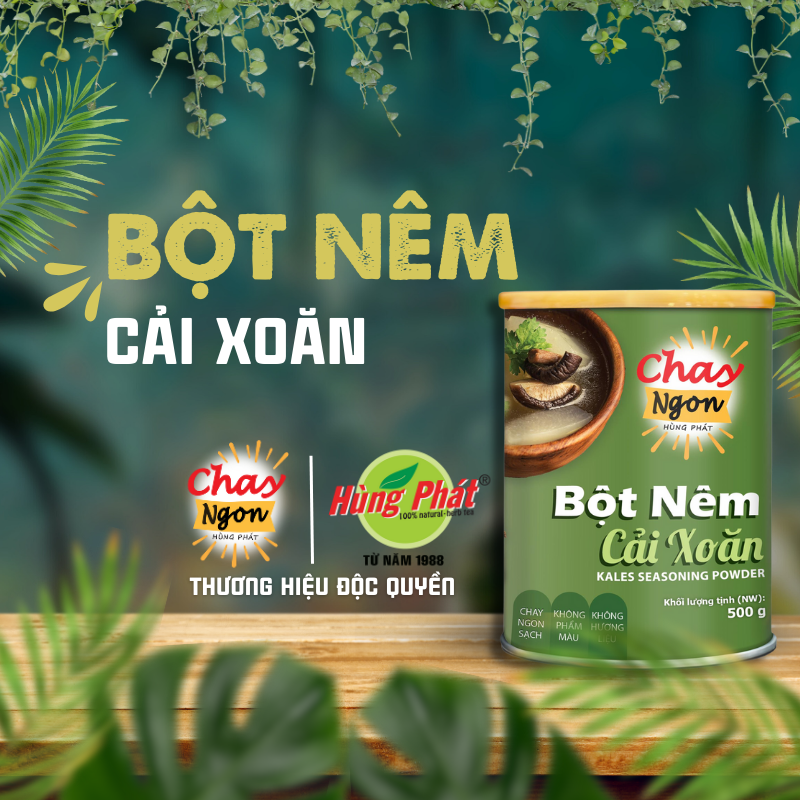 Bột Nêm Chay Chiết Xuất Cải Xoăn Hộp 500g - Kales Seasoning Powder