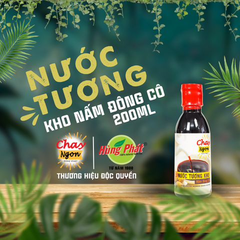 Nước Tương Từ Nấm Đông Cô Chay Ngon Hùng Phát 500ml - Bí Kíp Món Đậu Hũ Kho Nước Tương - Pagoda Shiitake Mushroom Braised Soy Sauce