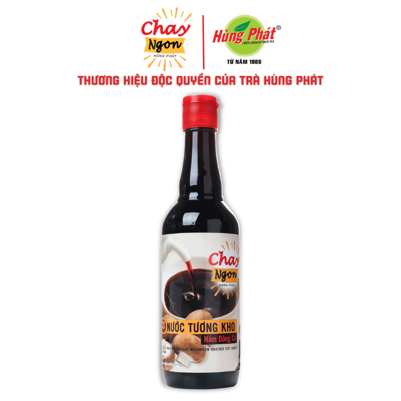 Nước Tương Từ Nấm Đông Cô Chay Ngon Hùng Phát 500ml - Bí Kíp Món Đậu Hũ Kho Nước Tương - Pagoda Shiitake Mushroom Braised Soy Sauce