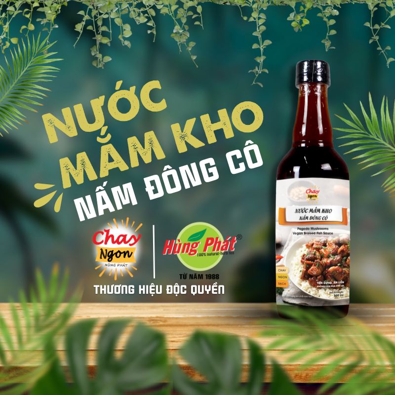Nước Mắm Chay Từ Nấm Đông Cô 500ml - Pagoda Mushrooms Vegan Braised Fish Sauce