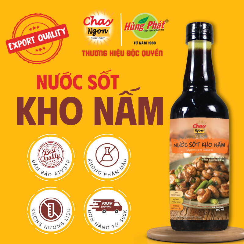 Nước Sốt Kho Nấm Chay Ngon Hùng Phát 500ml - Mushroom Sauce
