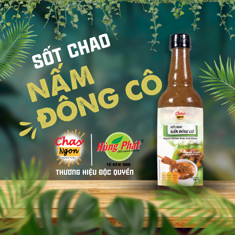 Nước Sốt Chao Nấm Đông Cô Chay Ngon Hùng Phát Chai 500ml [Tuyệt Chiêu Phá Đảo Món Bún] - Pagoda Shiitake Bean Curd Sauce