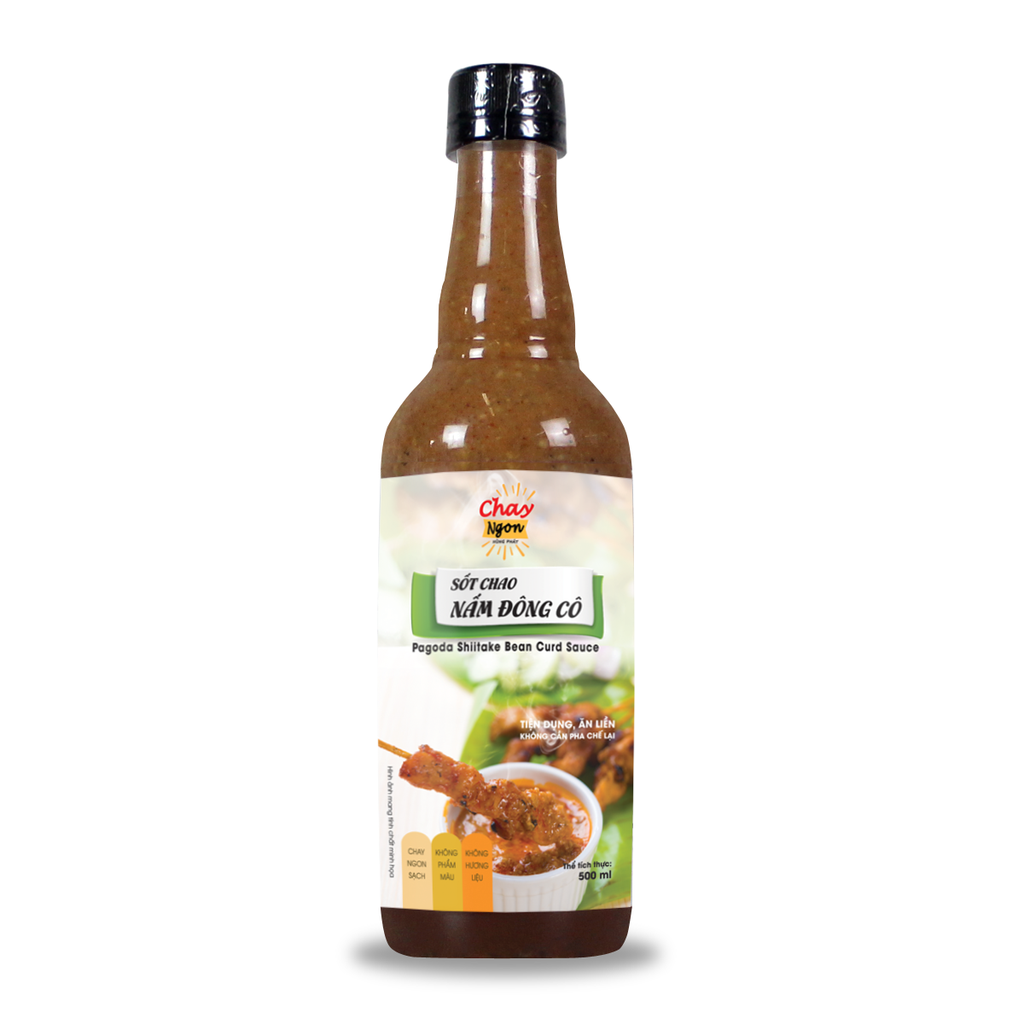 Nước Sốt Chao Nấm Đông Cô Chay Ngon Hùng Phát Chai 500ml [Tuyệt Chiêu Phá Đảo Món Bún] - Pagoda Shiitake Bean Curd Sauce