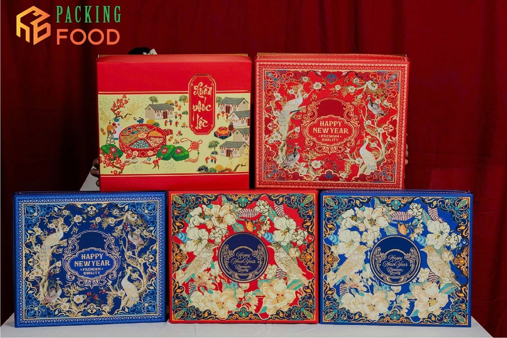 hộp đựng quà tết 2026 - bộ hộp đựng rượu cao cấp