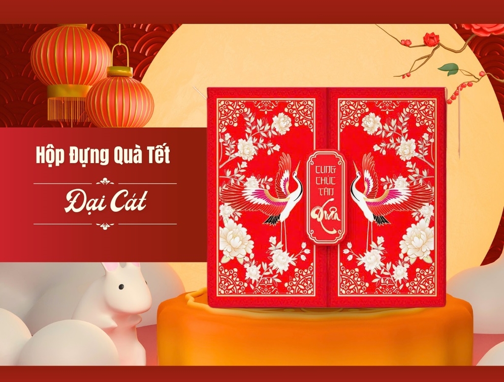 Hộp Đựng Quà Tết 2025 Vali Đại Cát