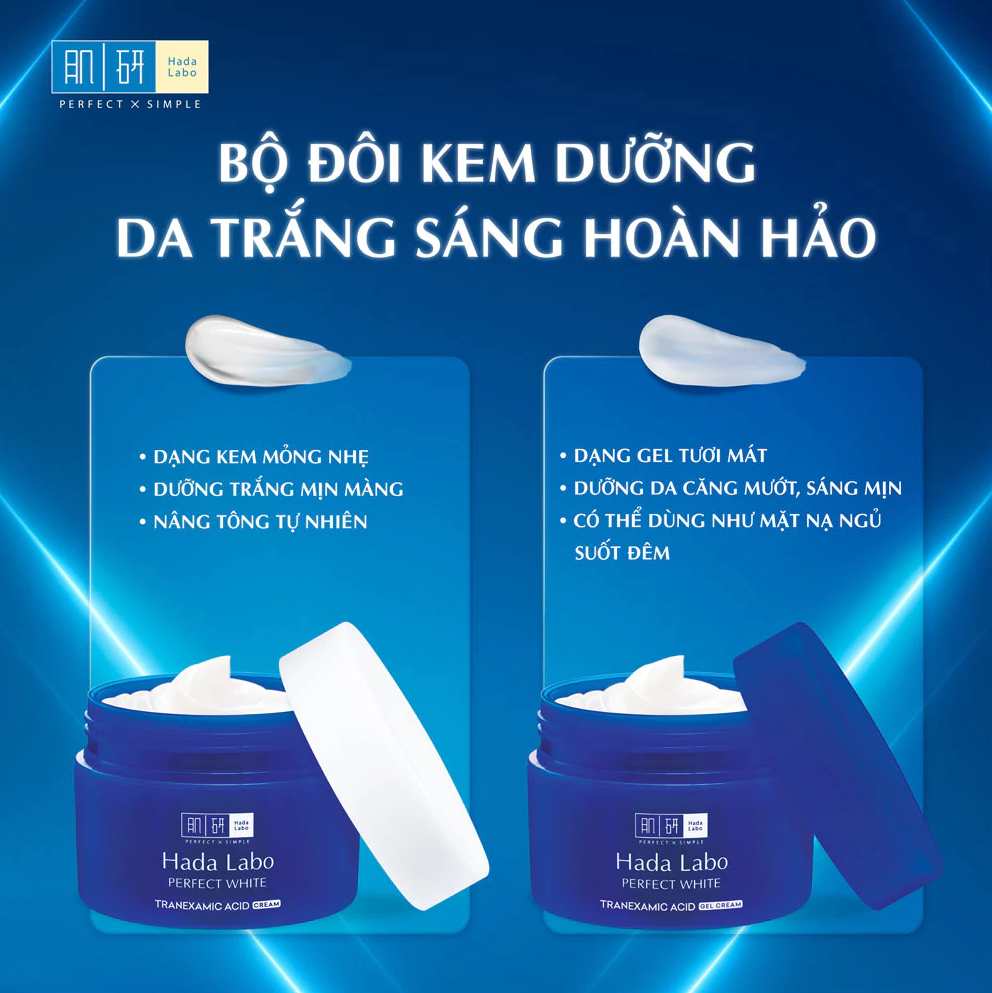 Gel Dưỡng Hada Labo Perfect White Tranexamic Acid Gel Cream 50g | SonAuth
