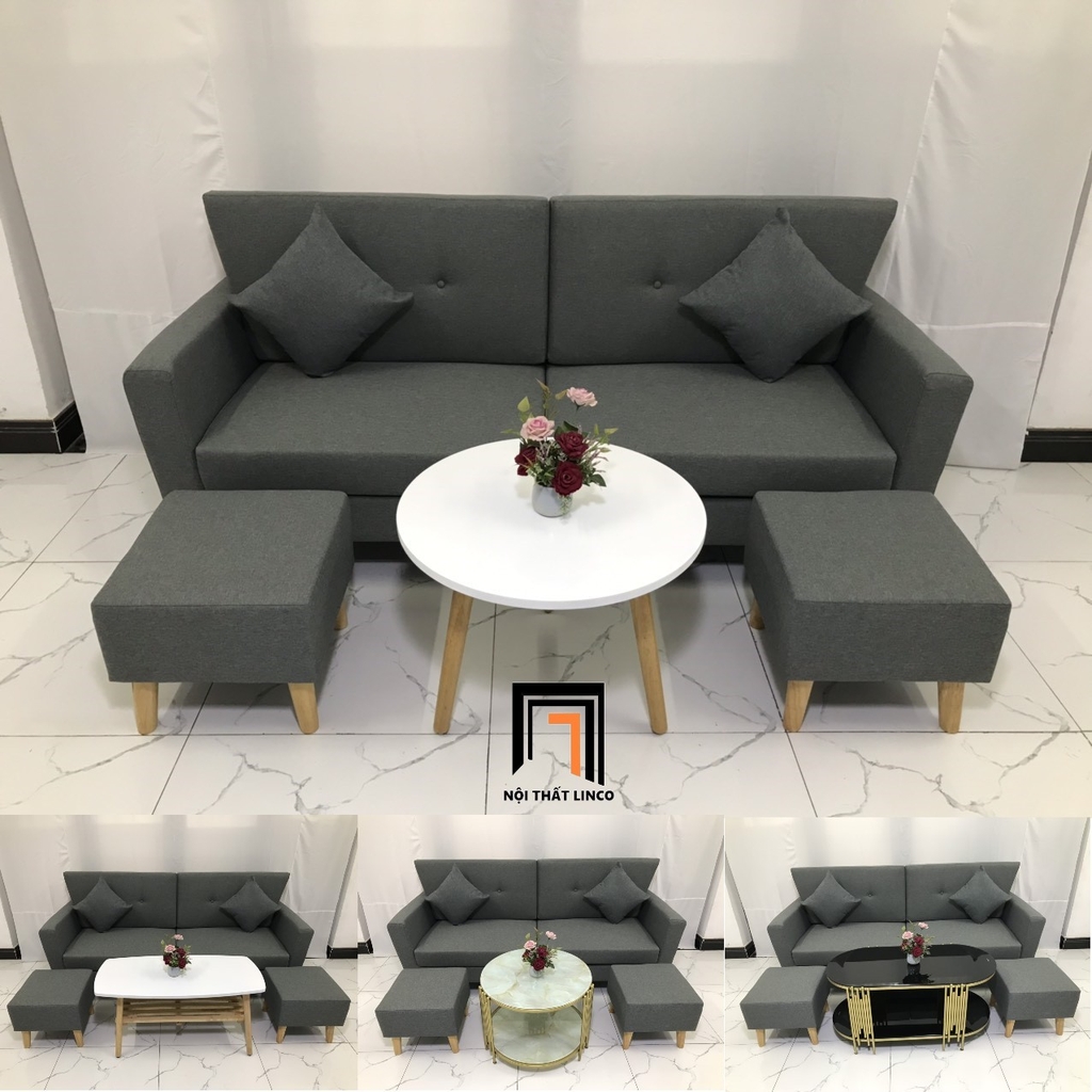 bộ ghế sofa xám đậm