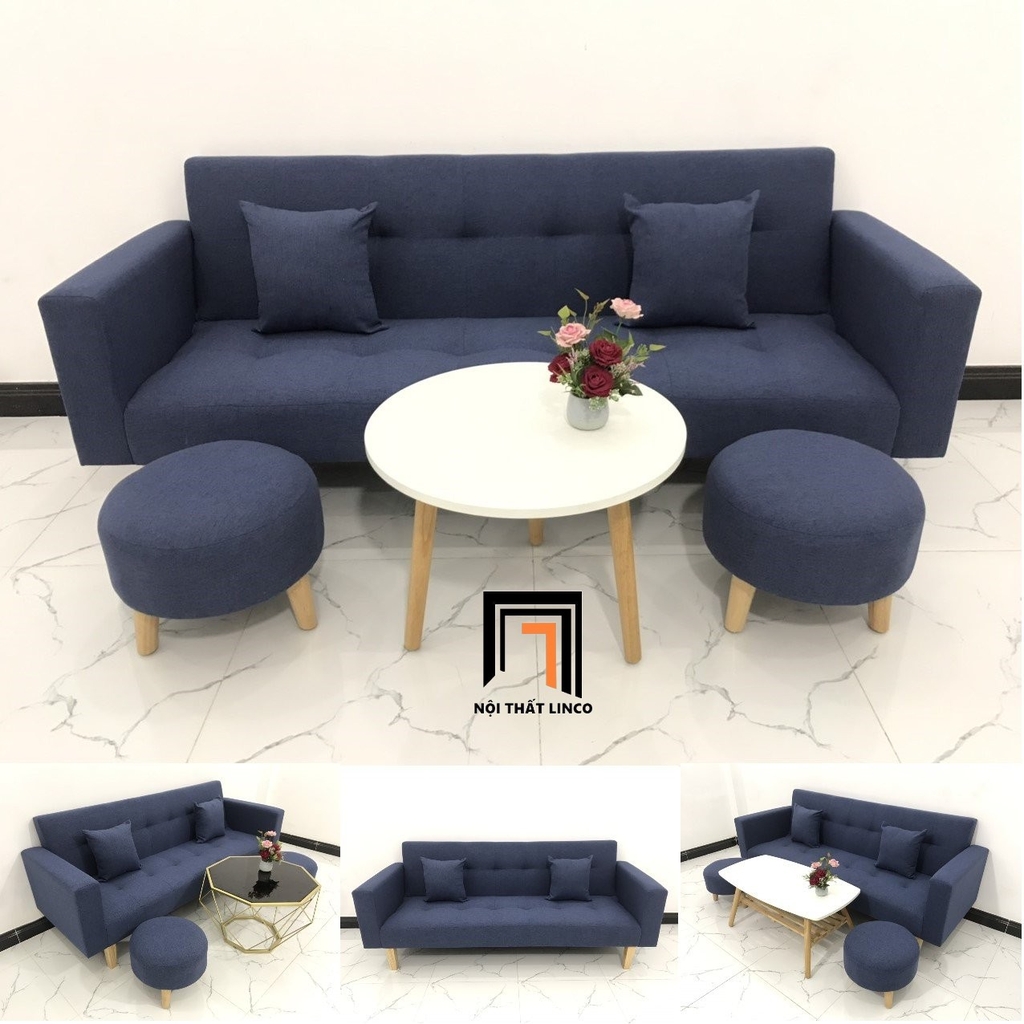 bộ ghế sofa xanh đậm