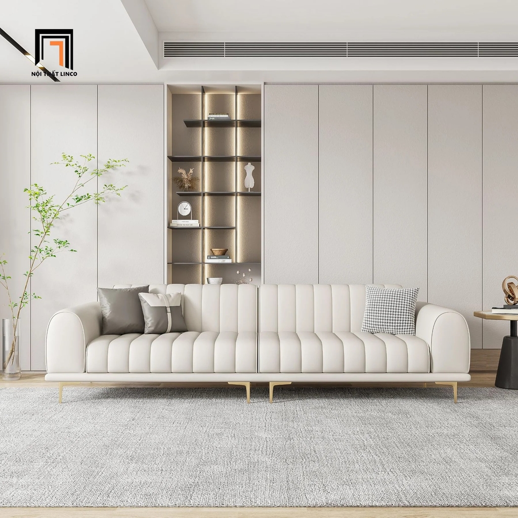 sofa băng da công nghiệp