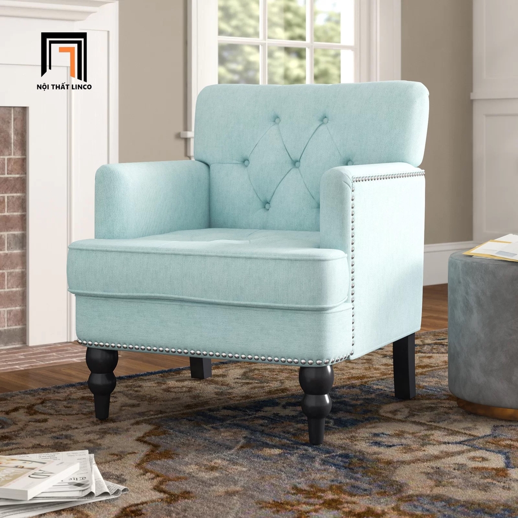 sofa đơn xanh dương