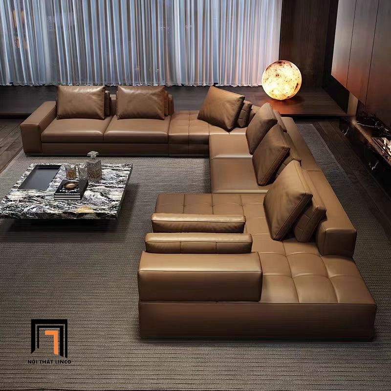 sofa chữ U, bộ ghế sofa phòng khách lớn, sofa sang trọng, ghế sofa Long An, ghế sofa Tân An
