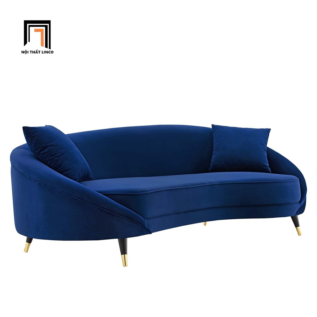 ghế sofa vải nhung xanh đậm