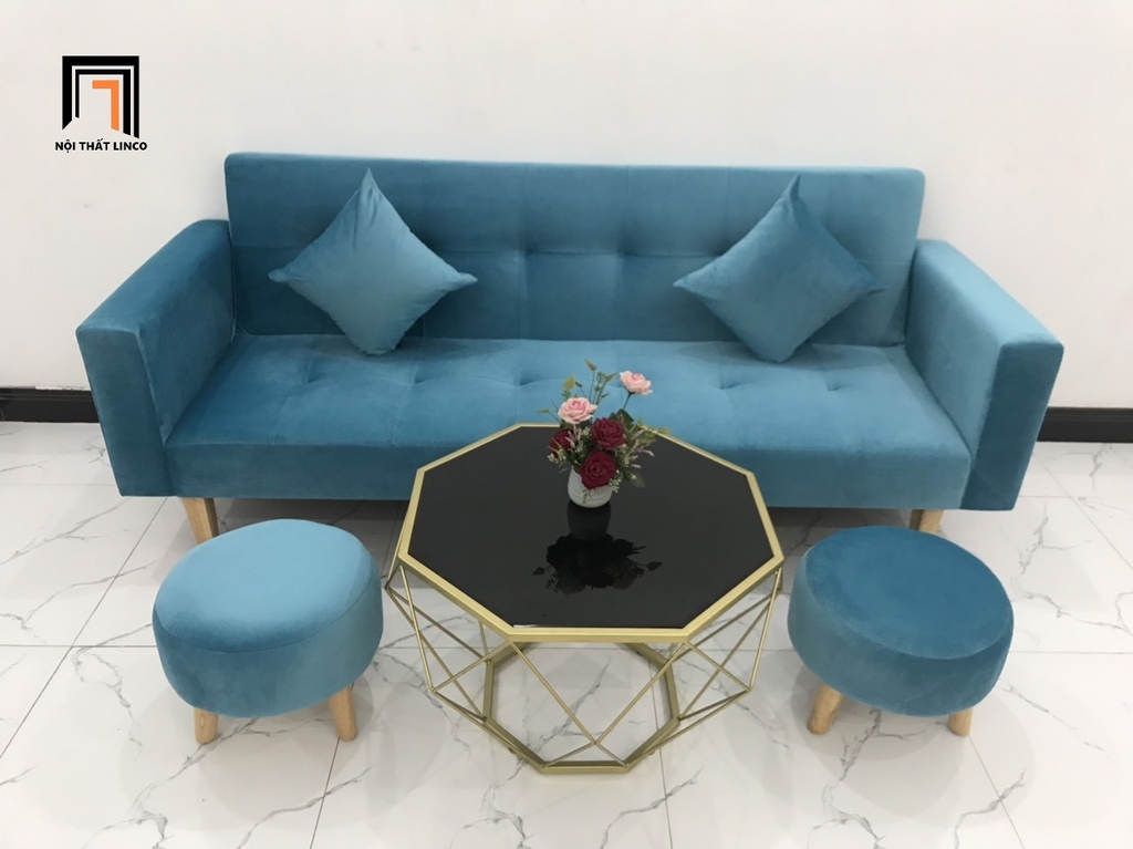 ghế sofa xanh dương