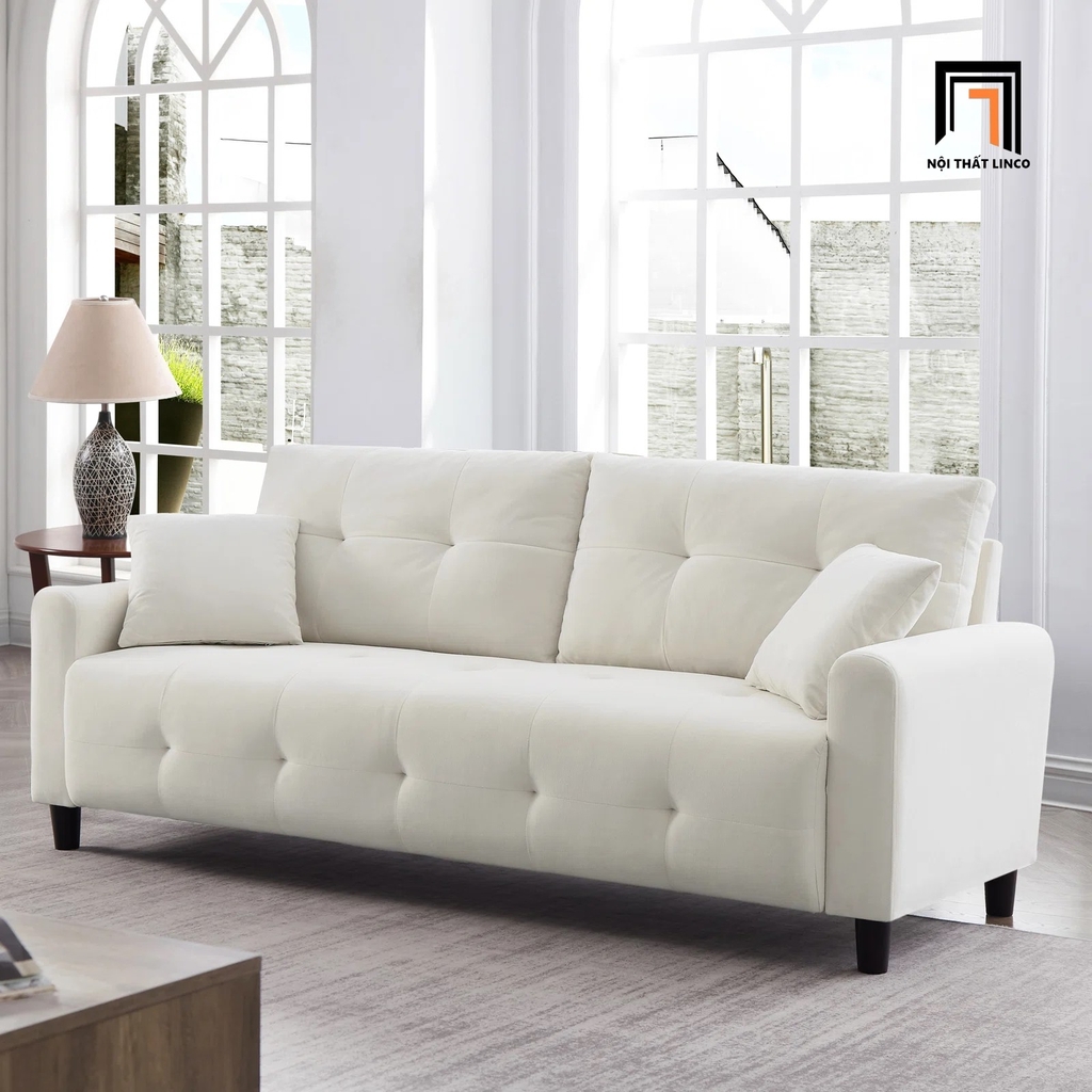 sofa nệm màu kem