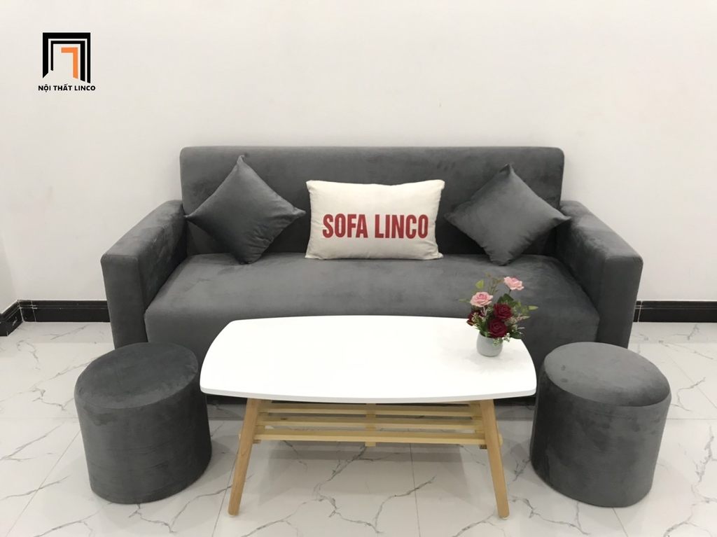 sofa văng vải nhung