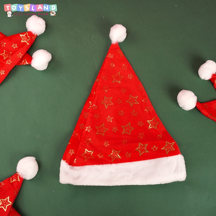 39265 NÓN NOEL NGÔI SAO, BÔNG TUYẾT (29x40) - MỘT CÁI