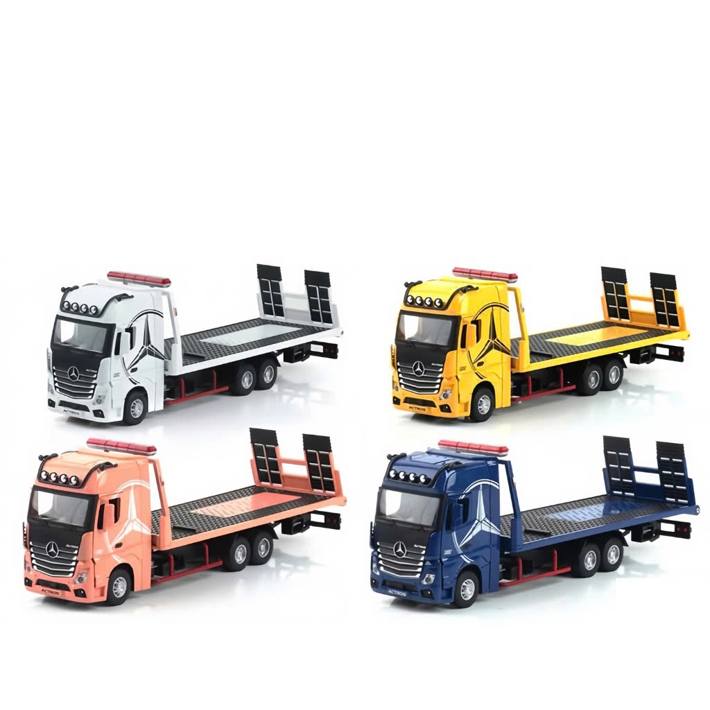 53522-39 HỘP XE MÔ HÌNH XE TẢI VẬN CHUYỂN XE SẮT TRỚN PIN NÚT ĐÈN TL 1:24 - VÀNG