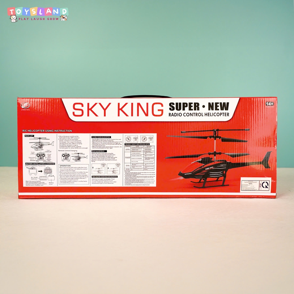 F-360  HỘP MÁY BAY TRỰC THĂNG ĐIỀU KHIỂN TRÊN KHÔNG, 2 TẦNG, CÓ SẠC USB - XANH DƯƠNG