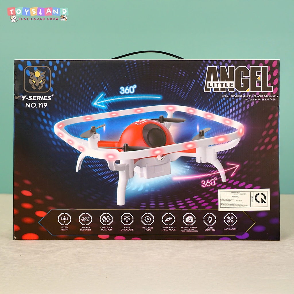Y19  HỘP MÁY BAY DRONE ĐIỀU KHIỂN TRÊN KHÔNG 4 CÁNH QUẠT, CÓ SẠC USB - XANH DƯƠNG