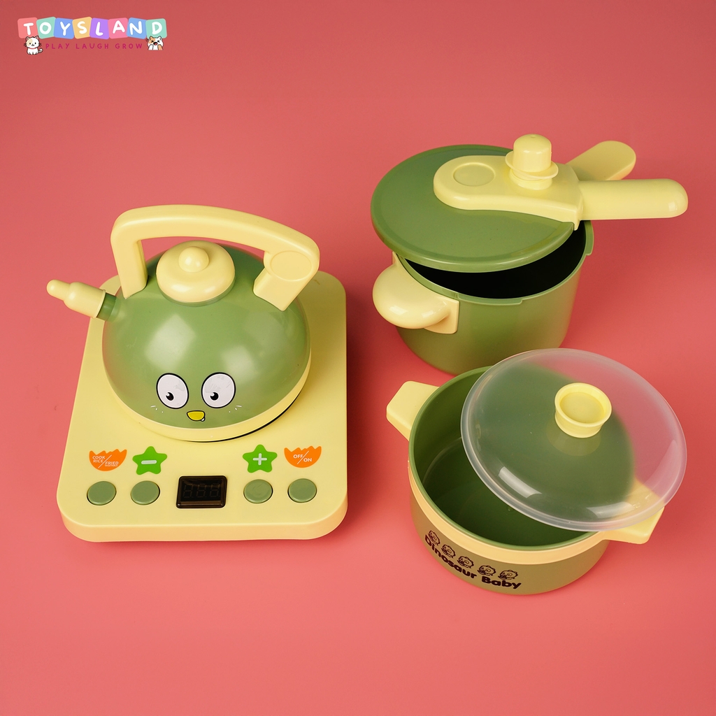 _0217 HỘP BẾP ĐIỆN PIN, NỒI, ẤM, CHẢO 19 MIẾNG  0217L