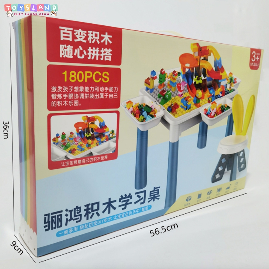 811B  HỘP BÀN LOGO RÁP CẦU TRƯỢT + GHẾ TAI THỎ