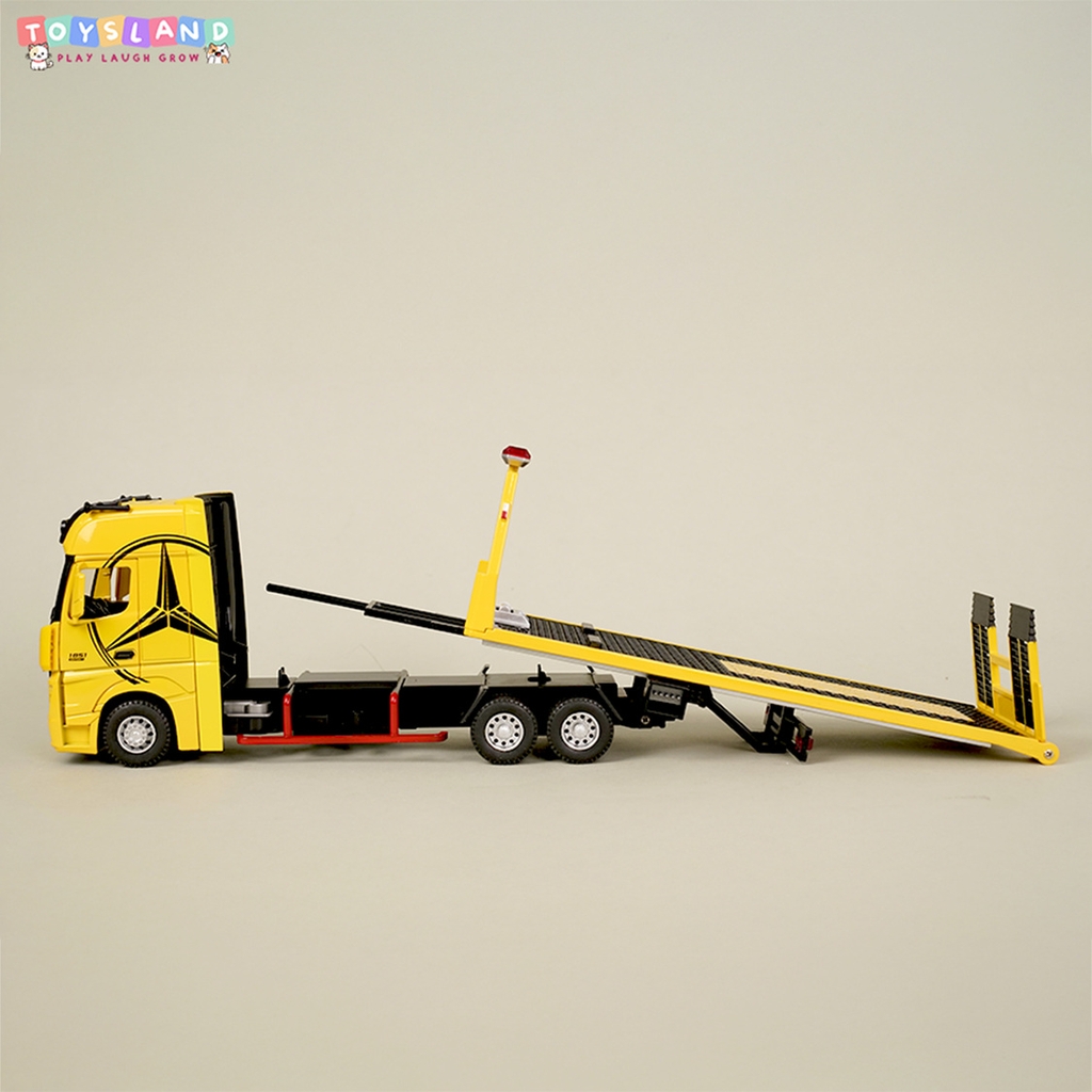 53522-39 HỘP XE MÔ HÌNH XE TẢI VẬN CHUYỂN XE SẮT TRỚN PIN NÚT ĐÈN TL 1:24 - HỒNG