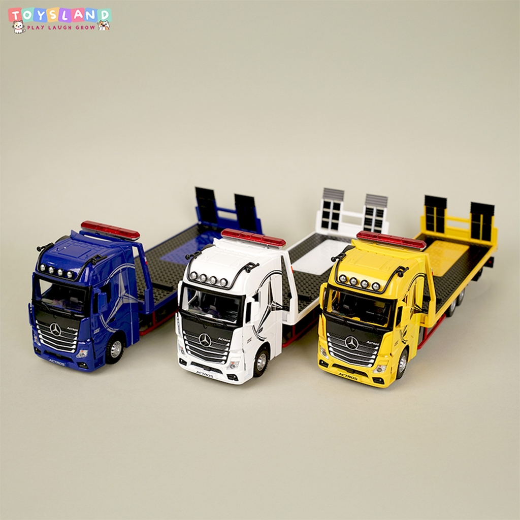 53522-39 HỘP XE MÔ HÌNH XE TẢI VẬN CHUYỂN XE SẮT TRỚN PIN NÚT ĐÈN TL 1:24 - HỒNG