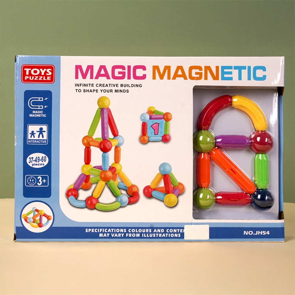 JH54C  HỘP XẾP HÌNH NAM CHÂM 60 MIẾNG