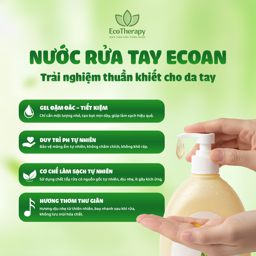 Nước Rửa Tay Thiên Nhiên Eco An 300ml