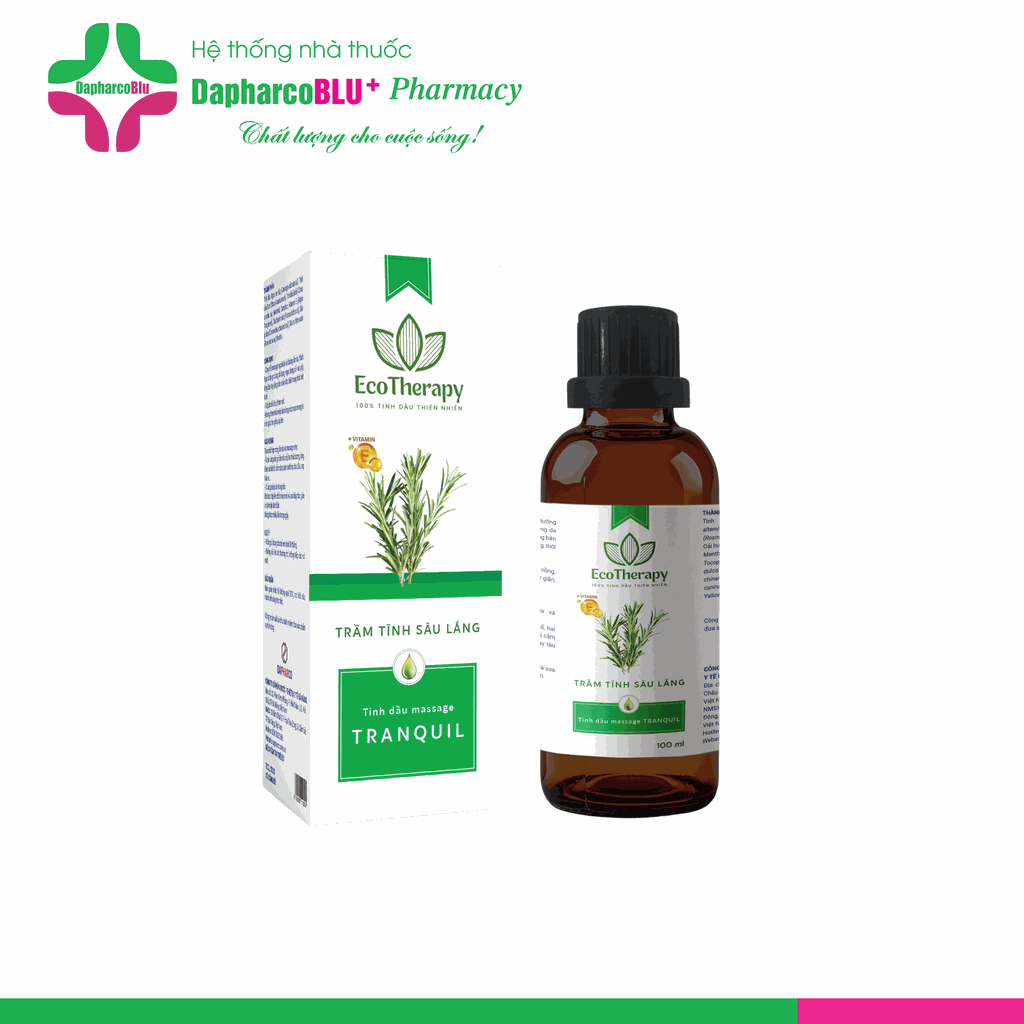 Tinh Dầu Massage Cao cấp EcoTherapy [100ml] 4 loại mùi hương thảo mộc giúp thư giãn, giảm mệt mõi