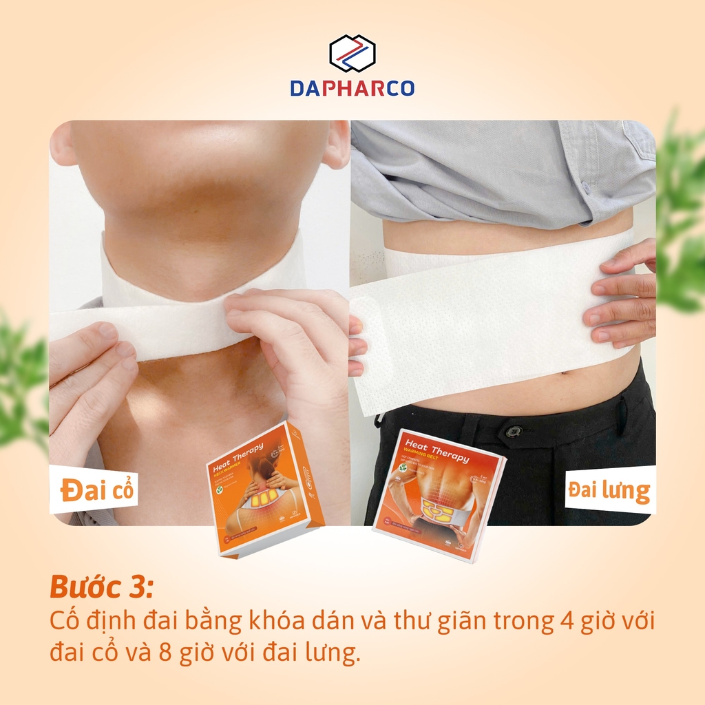 Hộp Miếng dán nóng Heat Therapy Warming Belt (Hộp 3 gói x 1 miếng)