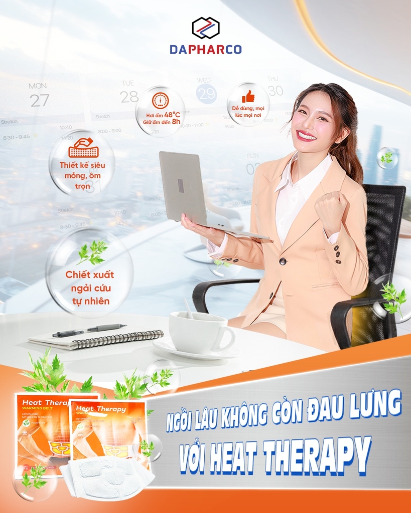 Hộp miếng dán nóng Heat Therapy - Hỗ Trợ Giảm Đau Sinh Nhiệt Tự Nhiên