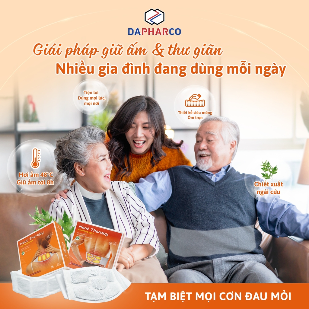 Hộp miếng dán nóng Heat Therapy - Hỗ Trợ Giảm Đau Sinh Nhiệt Tự Nhiên
