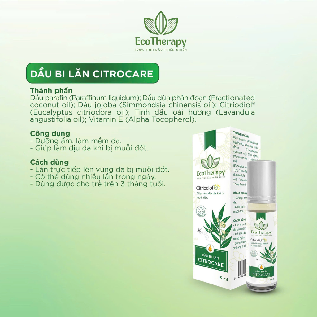 Tinh dầu bi lăn Citrocare 9ml