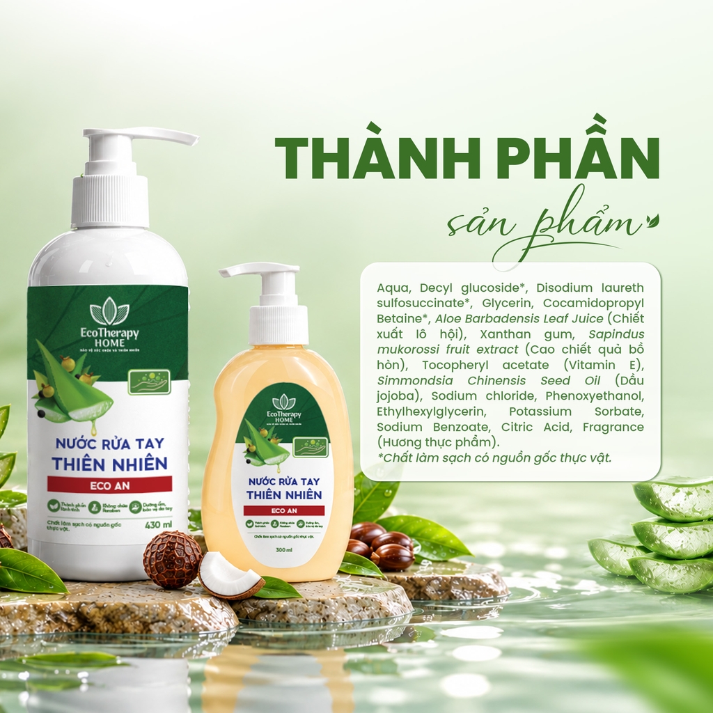 Nước Rửa Tay Thiên Nhiên Eco An 300ml/430ml