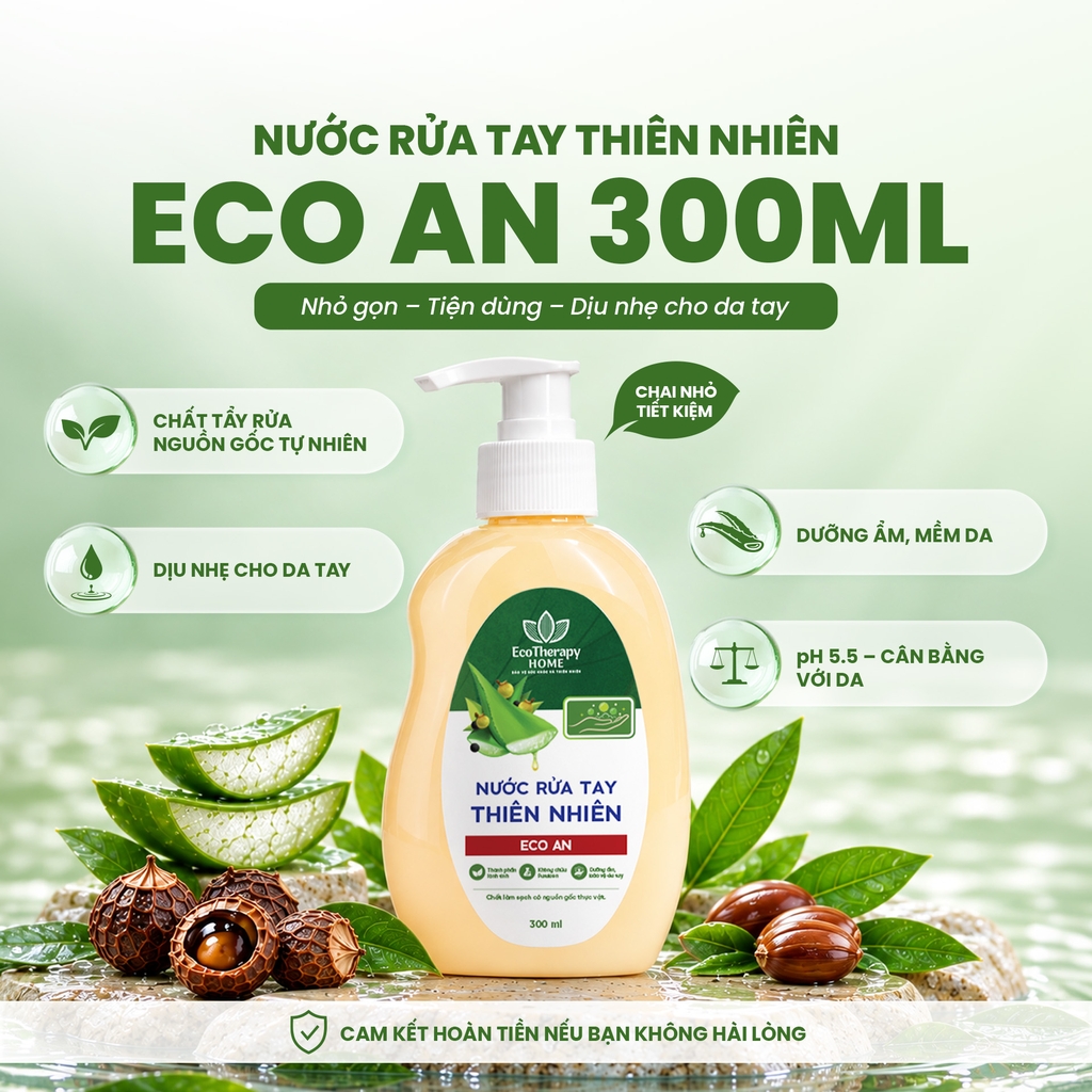 Nước Rửa Tay Thiên Nhiên Eco An 300ml/430ml