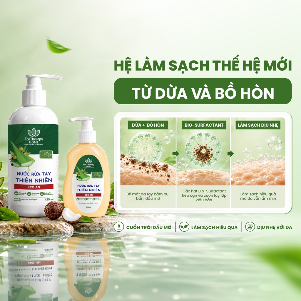 Nước Rửa Tay Thiên Nhiên Eco An 300ml/430ml