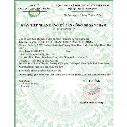 Viên Sủi SCURMA FIZZY Nano Curcumin [Hộp 2 tube x 10 viên sủi] Hỗ trợ điều trị viêm loét dạ dày tá tràng, bệnh đường tiêu hóa