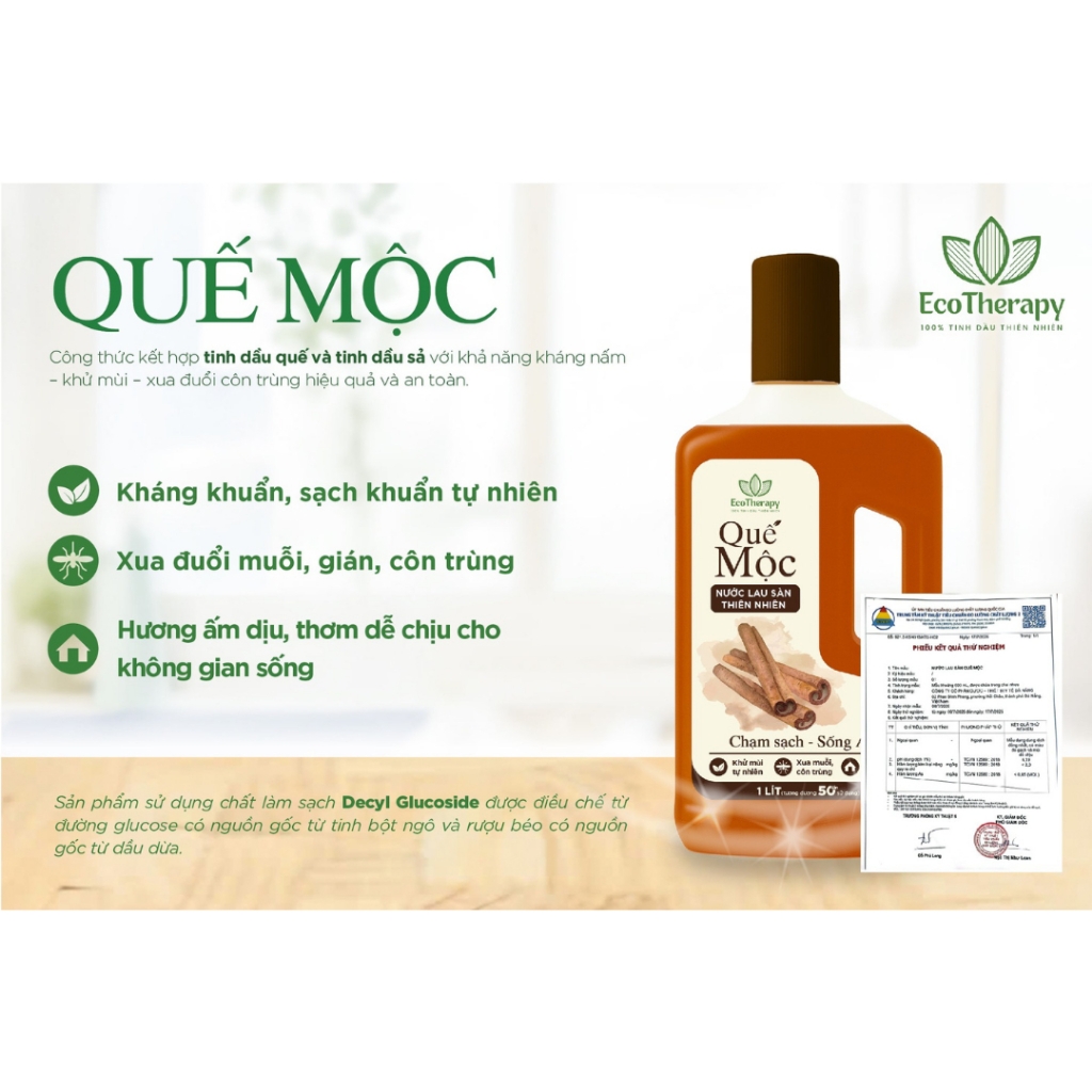 Nước Lau Sàn Thiên Nhiên 1000ml - Hỗ trợ xua đuổi muỗi, côn trùng - Thành phần lành tính, hương thơm dịu nhẹ