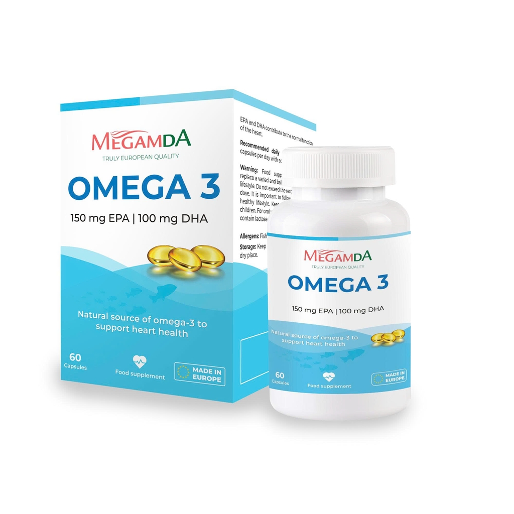Viên uống Megamda Omega 3 - Tăng cường sức khỏe tim mạch