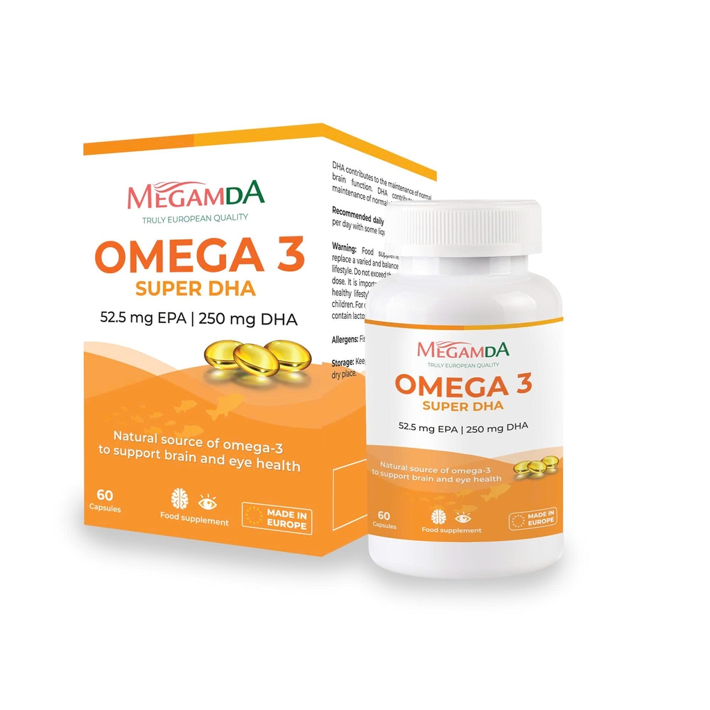 Viên uống Megamda Omega 3 Super DHA - Hỗ trợ phát triển não bộ và thị lực