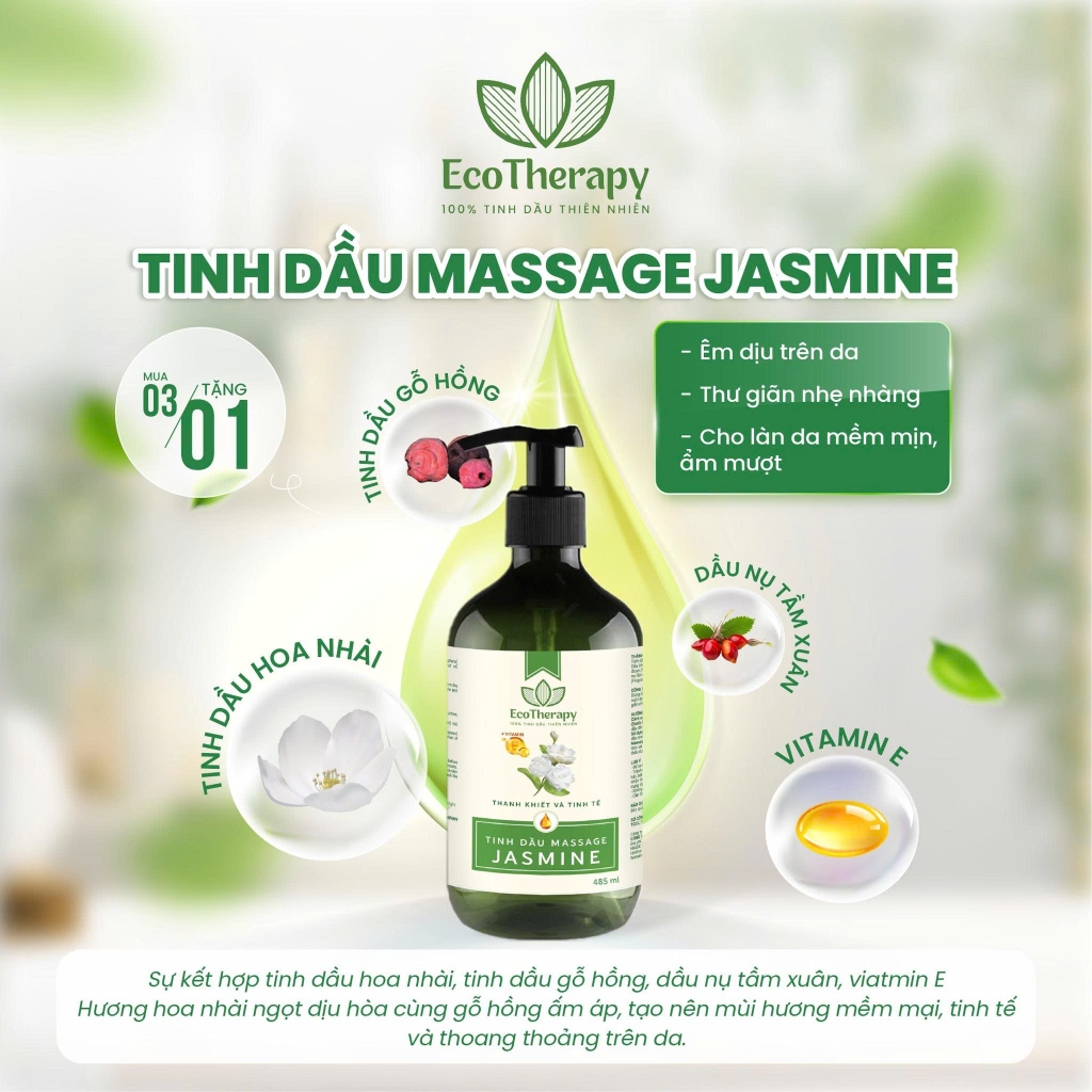 Tinh Dầu Massage Ecotherapy Lavender Tinh Dầu Oải Hương – Dưỡng Ẩm, Thư Giãn, Dầu Nền Cho Spa Dapharco